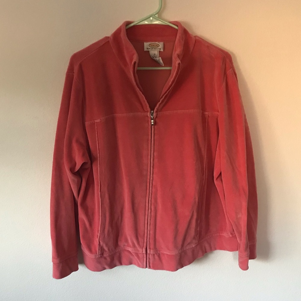 Talbots zip up jacket pink size 1x